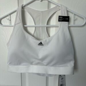 Adidas Powerreact Athletic White Sports Bra Size 44DD NWT